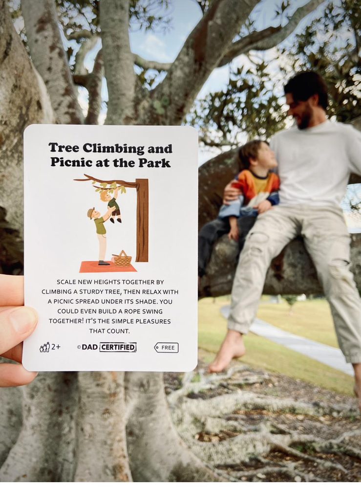 Close-up of the Tree Climbing and Picnic at the Park activity card